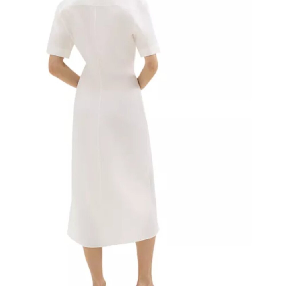 Theory Cream Button-Front Midi Shirt Dress - Picture 2 of 2